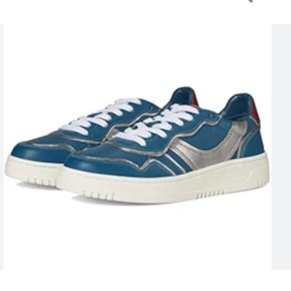 new FREE PEOPLE Retro Thirty Love Sneakers Blue Combo $138 Retail 255 4S2 - Picture 2 of 9